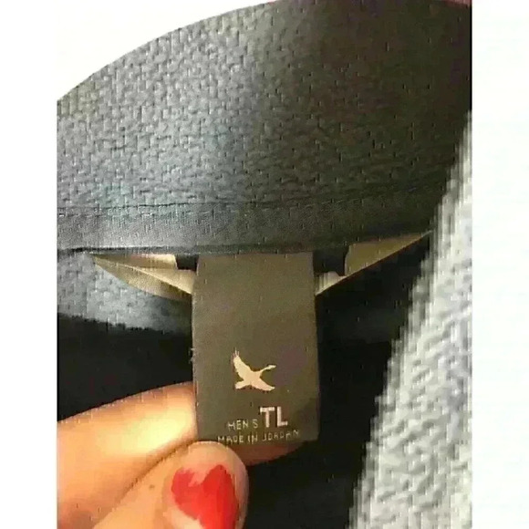 Eddie Bauer Mens Size TL Blue Quarter Zip Pullover - Picture 4 of 6